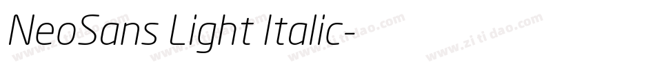 NeoSans Light Italic字体转换